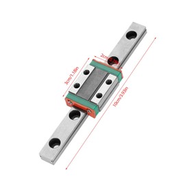 LML9B Miniature Linear Rail Guide, Mini Linear Slide Rail Linear Rail Carriage 9mm Width with Slide Block for Automatic Equipment (100mm)