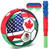 Marspark Soccer Piñata Set with Stick and Blindfold, 12.5"