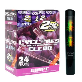 DC Crafts Nation Pop Lid Protector with Cyclones Clear Grape 24 Count Box - Rasta Skull