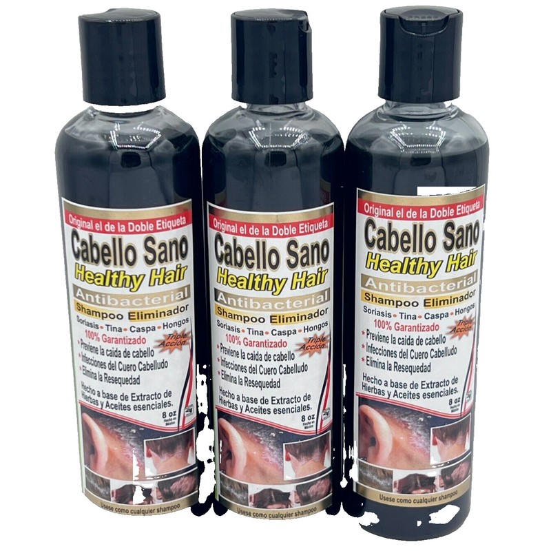 Cabello Sano Healthy Hair Antibacterial Shampoo --Set of 3, 8oz