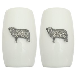 Sheep China Salt and Pepper Shakers Cruet Set Modern White CSP 321