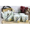 Ebros Gift Japanese Design Yellow Cherry Blossom Sakura Blossoms Ceramic