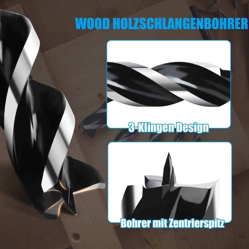 MOXPIFY 6 x 600 mm Wood Auger Drill Bit for