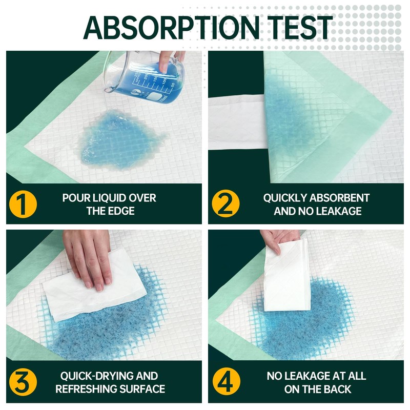 Disposable Bed Pads 40"X40" Extra Large Pee Pads for Incontinence