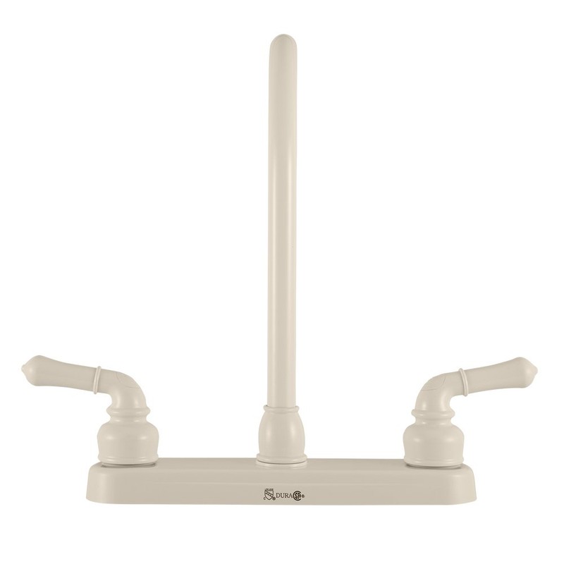 Dura Faucet DF-PK330HC-BQ RV J-Spout Kitchen Sink Faucet (Bisque Parchment)