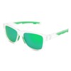 Kele Headwall Classic Style Sport Sunglasses (Crystal/Lime Green Polarized)