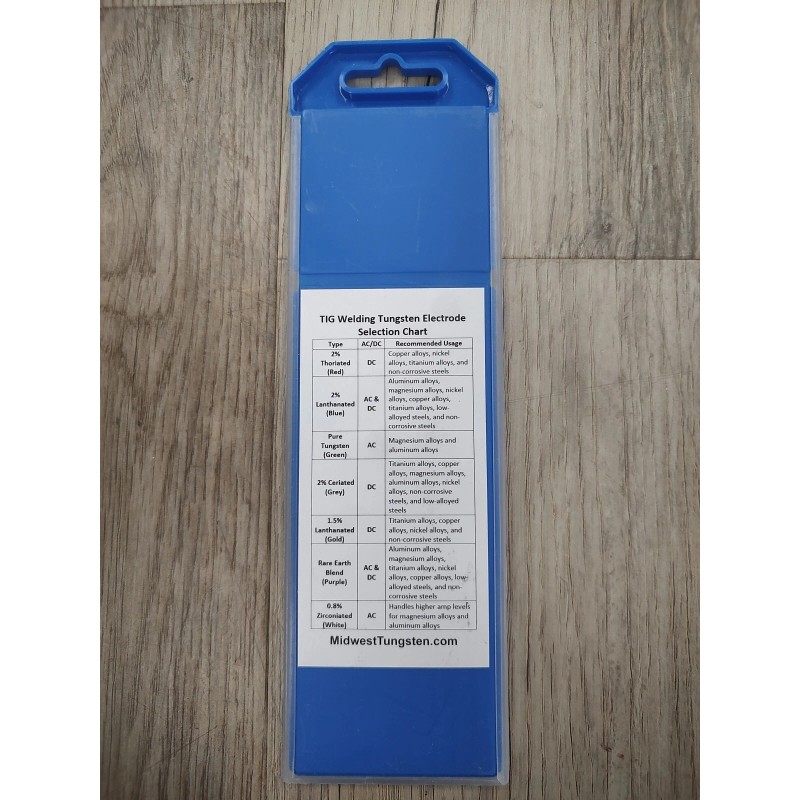 Midwest Tungsten Service TIG Welding Tungsten Electrodes 1/8" - 10-pack