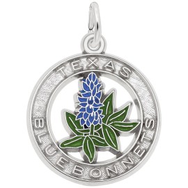Rembrandt Sterling Silver Texas Bluebonnets Charm by Rembrandt