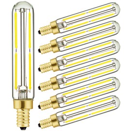 Leools T6 LED Bulb Dimmable 6W Equal 60 Watt Light Bulbs,5000k Daylight White T6 E12 Candelabra Bulb 60 watt for Chandeliers,Ceiling Fan,Pendant,Wall sconces AC120V 600LM e12 Light Bulb 6Pack