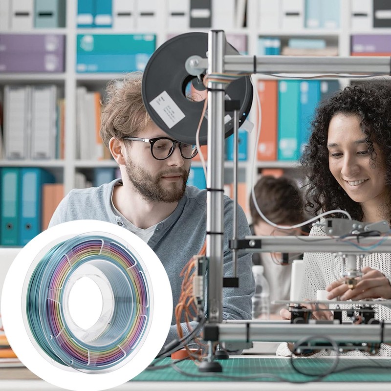 1.75mm 3D Printer PLA Filament Rainbow Gradient Color Printer Filament