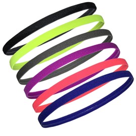 Yosoo Health Gear Diademas Deportivas, Mini Diademas Atléticas, 6 Piezas de Diademas Deportivas Elásticas Antideslizantes Que Absorben el Sudor Diademas Atléticas para Mujeres y Hombres