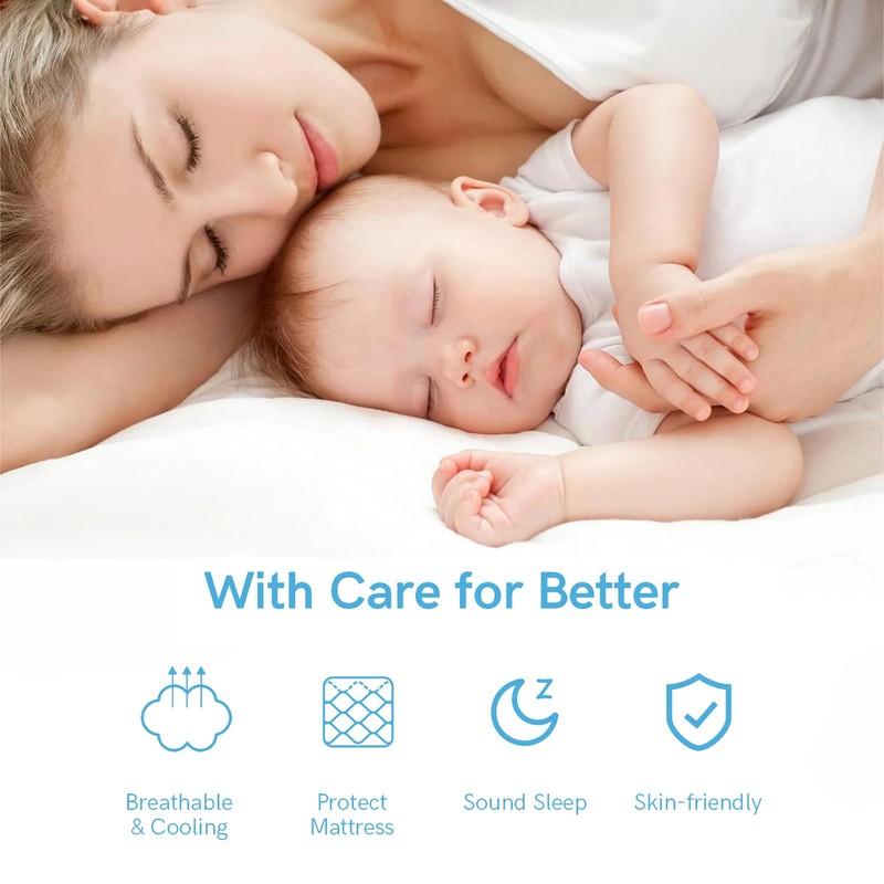 Mattress Protector Waterproof Single, Premium Mattress Covers 90X190cm, Breathable, Waterproof
