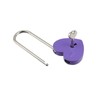 3PCS Heart Shaped Padlocks, Purple, 3.86"×1.73"