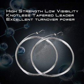 Maximumcatch Fly Fishing Tapered Leader with Loop: 15ft/12ft/9ft/7.5ft,5 PCS (0X-7X) (7.5ft, 4X (5pcs))