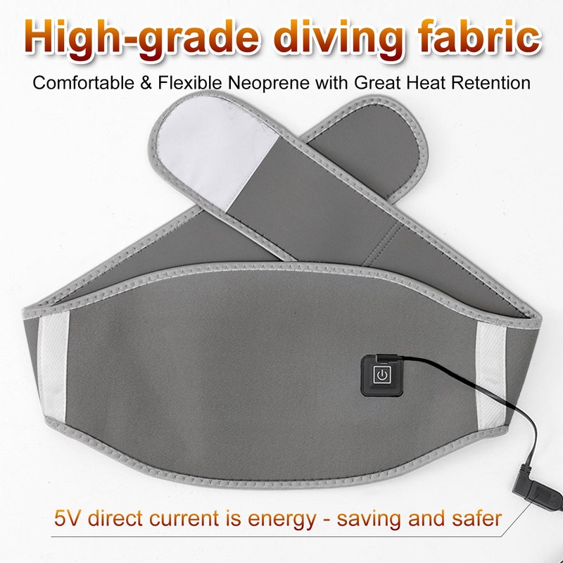 Carbon Fiber Heating Belt with 3-Temperature Settings, Waist Trimmer &