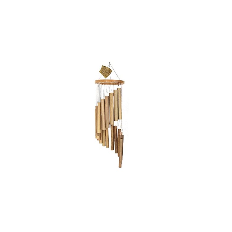 Budawi Wind Chime Bamboo Spiral Wind Chimes Made of Fine