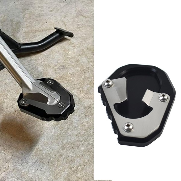 Midimttop Motorcycle Anti-slip Foot Side Stand Kickstand Shoe Enlarger Pad
