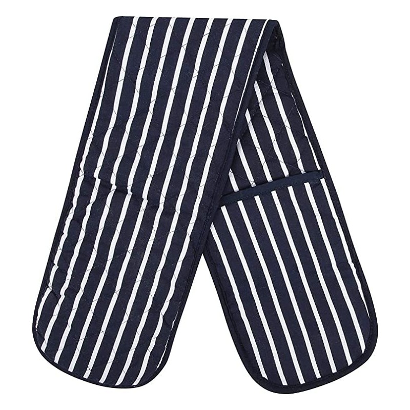 RASH Accessories Double Oven Gloves Butcher Quilted Stripe Pot Holder