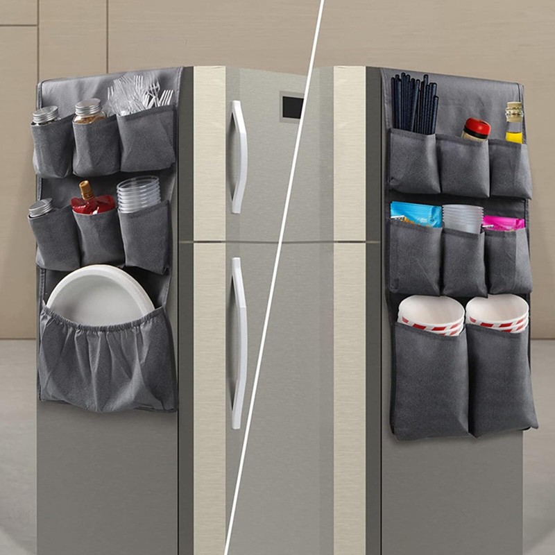 Ruiqas Over The Fridge Storage Organizer, Mini Fridge Organizer Caddy