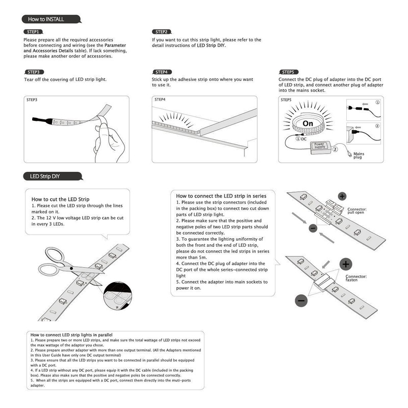 AHEVO Flexible Led Strip Light, Daylight 5 Meter 300 LEDs