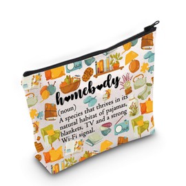VAMSII Indoorsy Gift Home- Definition Makeup Bag Introvert Cosmetic Bag Get Cozy Gift