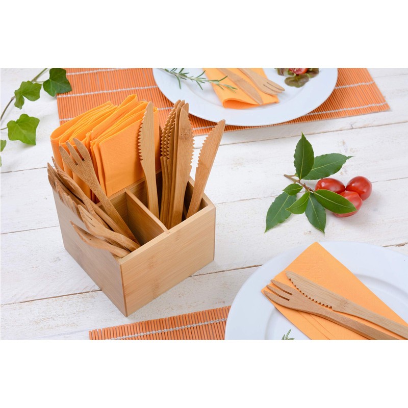 GRÄWE Bamboo Box with 10 Piece Cutlery