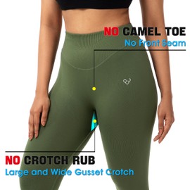 PaletteFit Workout Leggings for Women, High Waisted Women's Gym Leggings, Tummy Control Seamless 7/8 Athletic Yoga Pants (Olive Green, M)