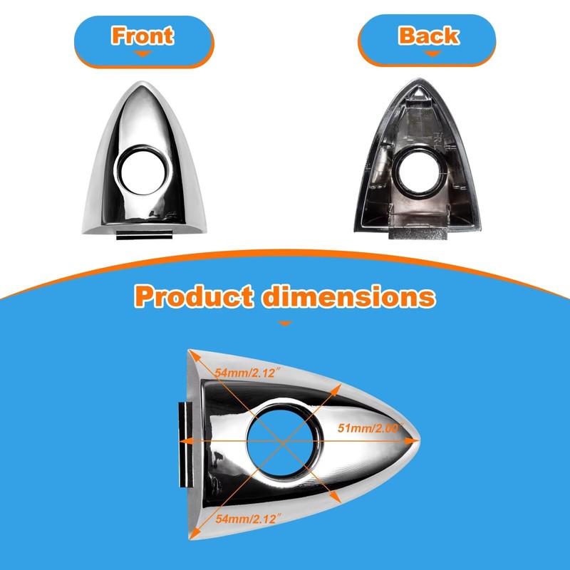 CZShiYue Car Front Left Exterior Door Handle Lock Cover Fit