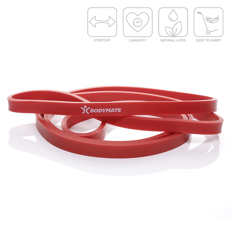 BODYMATE Premium Fitness Bands. 208cm elastic resistance band made from