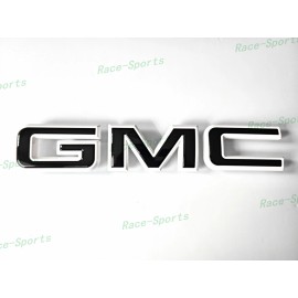Auto GMC 2PCS Set Front Rear White Black GMC Emblem Badge Fit 2020+ Acadia 2022+ Terrain