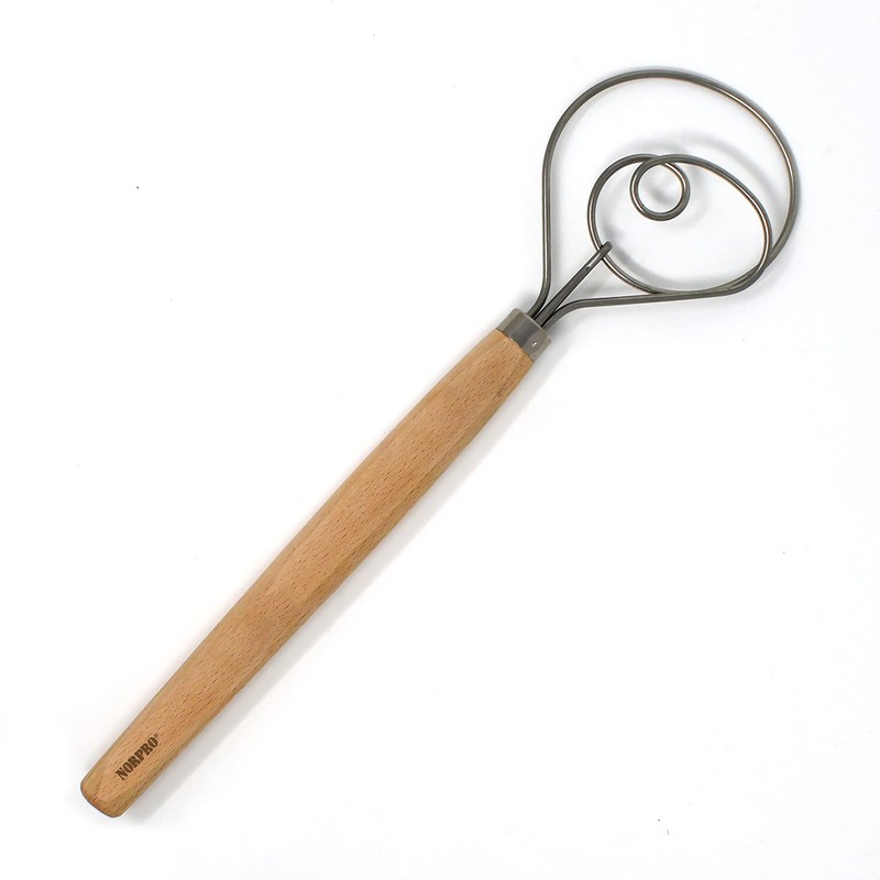 Norpro Scandinavian Dough Whisk 12" x 3.25" x .88"