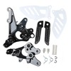 Motorcycles Black Front Rider Foot Pegs Footrest Bracket Fit For