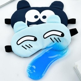 Healing relaxation blackout compress pack included eye compress blindfold eye patch compress character eyes sleep pink 10ea