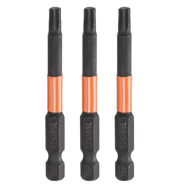 QUARKZMAN 3 Piece T25 Torx Bit Screwdriver Bit Set 2.56