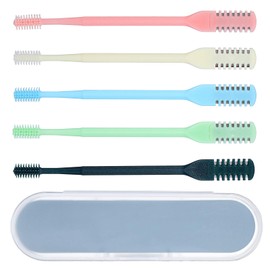 Classicseali 5PCS Nasal Hair Cutter, 2-in-1 Nose Hair Trimmer Manual with Cleaning Brush, Upgraded Version 360° Rotating Nasal Hairs Trimmer for Women, Double-Sided Unisex, 5 Colors