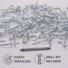 SKIR'CO (Pack of 300) Large Flange Aluminium Blind Rivets 4.0