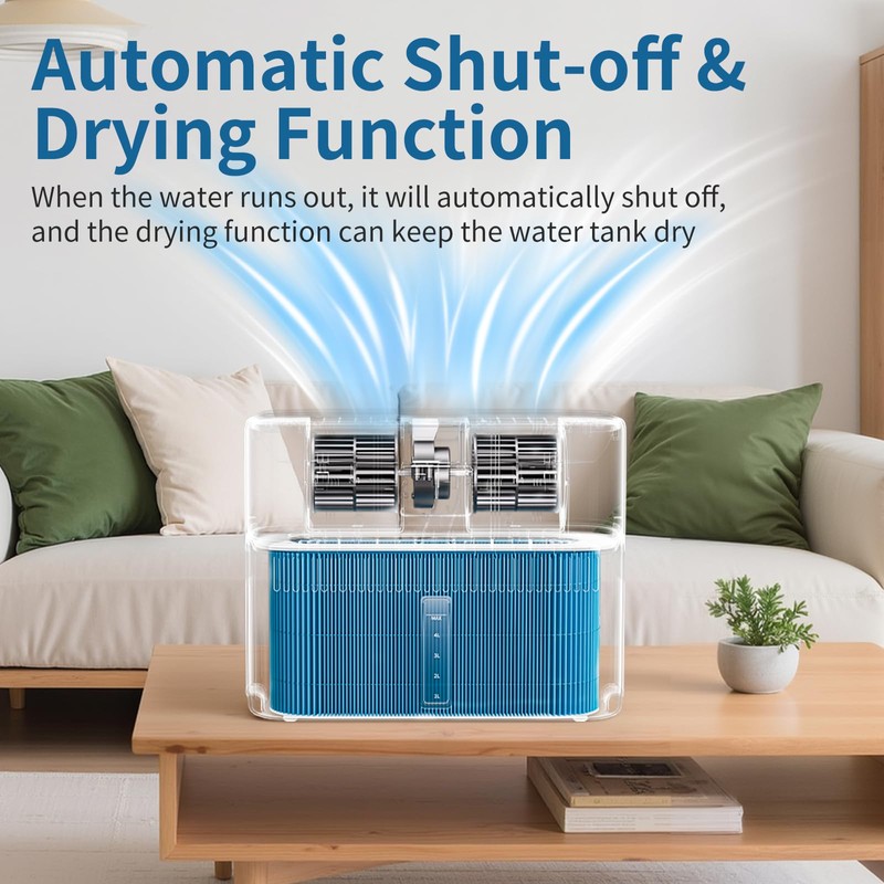 LAVIEAIR Evaporative Humidifiers for Bedroom up to 300 ft² 5L