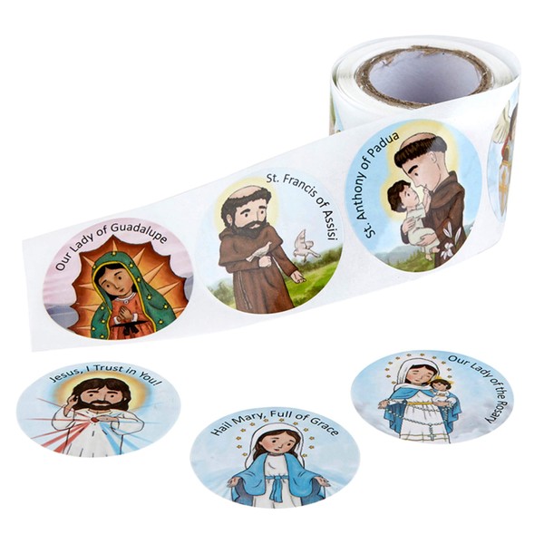 Mini Saints Easter Sticker Assortment for Church and Sunday School, He is Risen, 100 Count