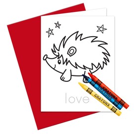 Coloring Cards: Hello Love Stationery Set for Kids to Color and Practice Letter Writing 100% Recycled and Made in USA