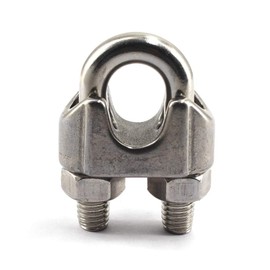 M2 Wire Rope Clamp 304 Stainless Steel Cable Clamp U-Bolt Attachment (Pack of 20)