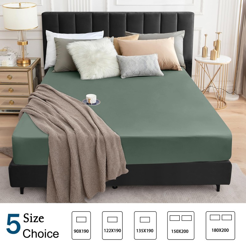 Mattress Protector Waterproof Double 135x190cm, Fitted Sheet, Rubber Band Mattress