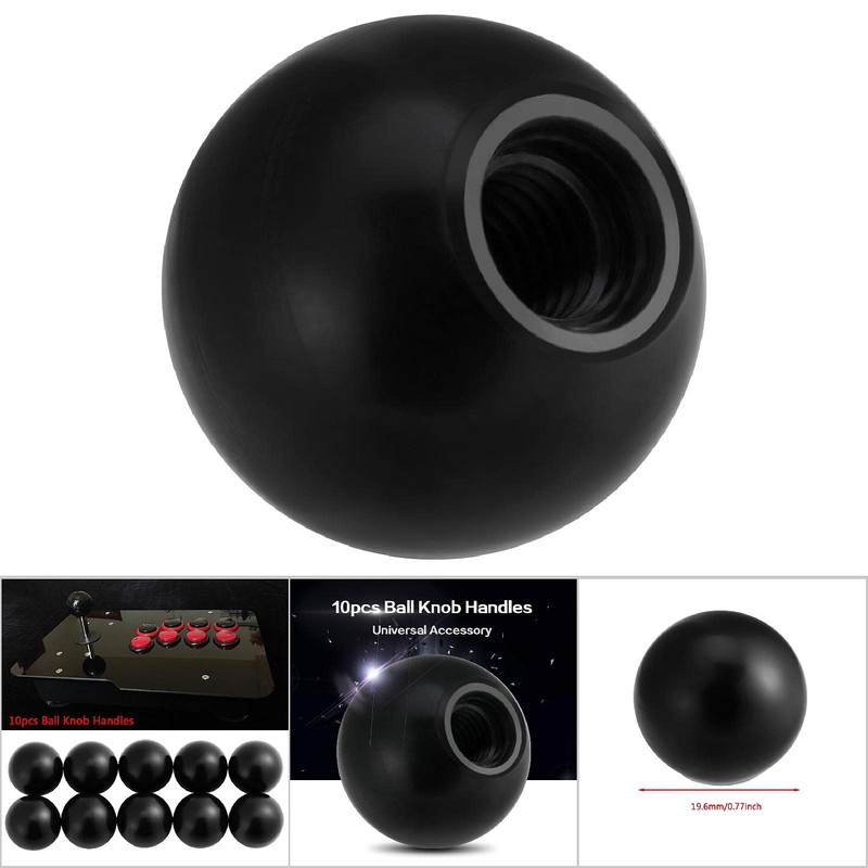 Plastic Knobs Wheelchair Joystick Knob Ball Handle Black Open Breathing