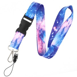 Molain Badge Lanyards with Quick Release Buckle, Starry Sky Style Lanyard with Swivel Carabiner Clasp, Robust Lanyard for Keys, Lanyard for Teachers (Starry Sky-02), Starry Sky 02