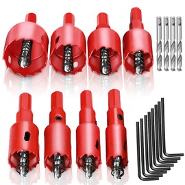 Bimetal Hole Saw, Drilling and Cutting Tool, Set of 8, Drill Bit