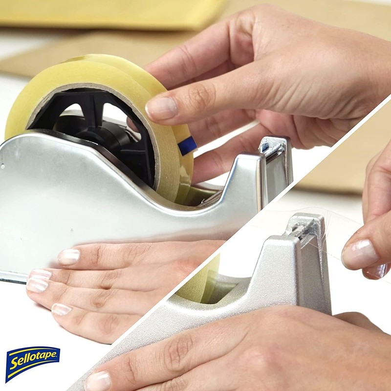 Sellotape Original Golden, Multi-Purpose Clear Tape for Household Objects, Clear