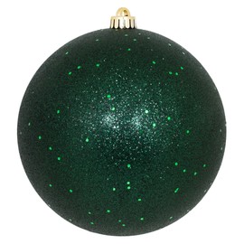Vickerman 8" Midnight Green Sequin Ball Ornament.