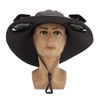 Solar Fan Hat Large Brim Quick Dry Breathable 3 Speeds