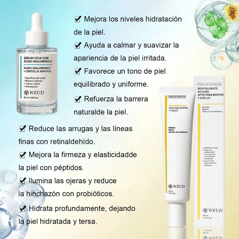 Kit Express Aclara Serum Hidratante Crema Ojos Colágeno