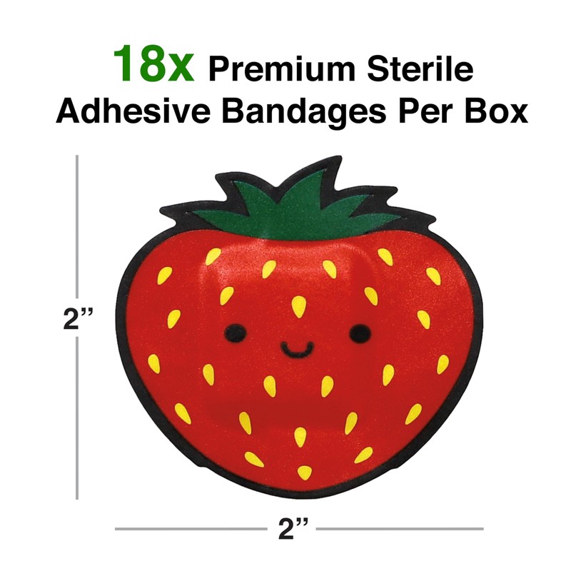 GAMAGO Strawberry Bandages for Kids & Kidults - Set of