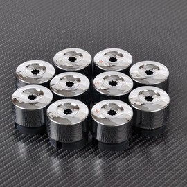 Wheel Bolt Caps, Wheel Nut Caps, Pack of 10, Chrome Wheel Nut Cap Cover, 7L6601173A. Suitable for use for 2004-2011 2011 2012 2013 2013 2014